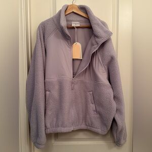 Cozy Lavender Teddy Jacket
